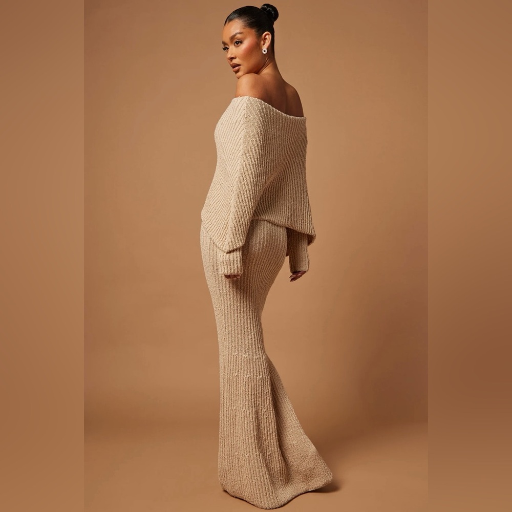 Fashion Nova Taupe Ribbed Knit Dress - Picture 8 of 11